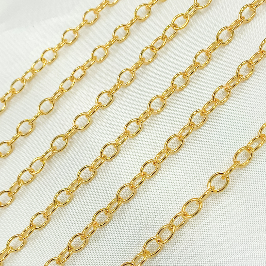 14k Gold Filled Smooth Oval Link Chain. 2907GF