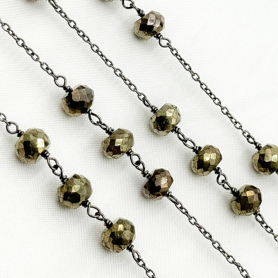 Pyrite Oxidized Connected Wire Chain. PYR18