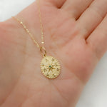 Load image into Gallery viewer, 14k Solid Gold Diamond and Emerald Oval Compass Charm. GDP499
